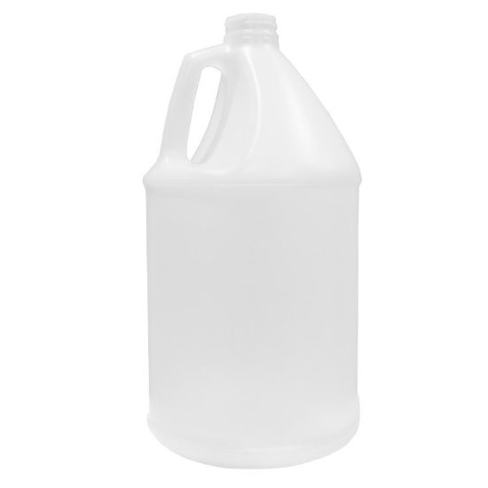 Picture of 128 OZ NATURAL HDPE INDUSTRIAL ROUND BOTTLE , 38-400 NECK FINISH, 120 GRAM