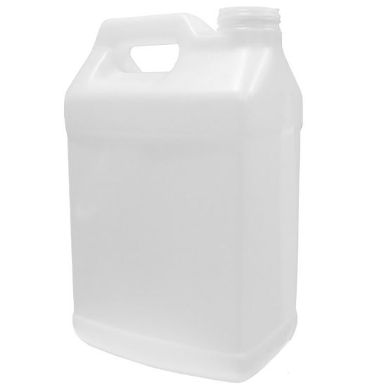 Picture of 2.5 GALLON NATURAL HDPE F STYLE RECTANGULAR BOTTLE, 63MM NECK FINISH, 330 GRAM
