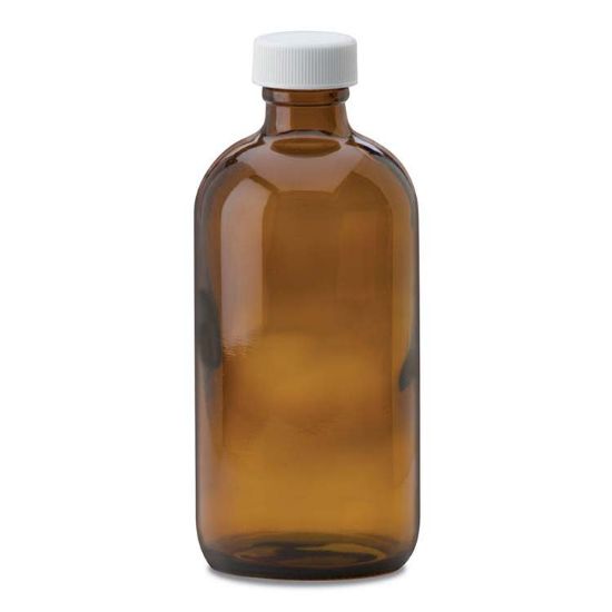 Picture of 8 oz Amber Boston Round, 24-400