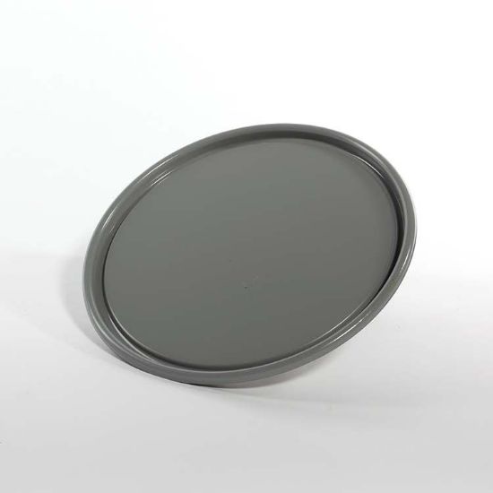 Picture of 2.5-7 Gallon Gray Steel Ring Seal Cover, 24 Gauge, Rust Inhibited Lining, No Fitting, Flow in Gasket