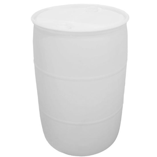 Picture of 55 Gallon Natural HDPE Plastic Tight Head Drum w/ 2" & 2" Fittings
