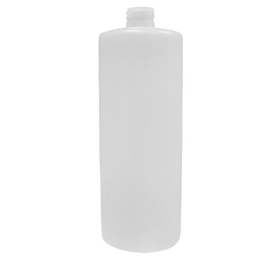 Picture of 32 OZ NATURAL HDPE CYLINDER BOTTLE, 28-410 NECK FINISH, UNFLAMED