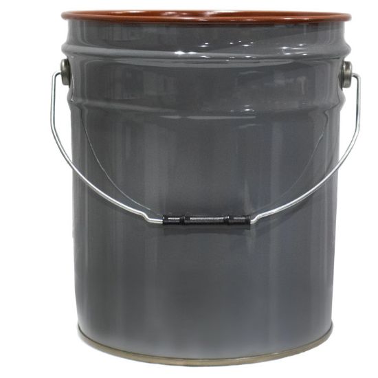 Picture of 5 GALLON GRAY STEEL OPEN HEAD, W/ RED PHENOLIC LINING, NO FITTING