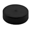 Picture of 38-400 BLACK PP RIBBED SCREW TOP CAP W/ FOIL LINER