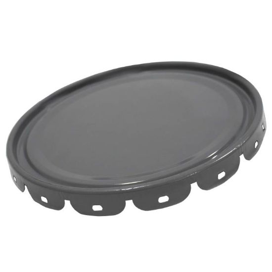 Picture of 5 GALLON GRAY RED PHENOLIC STEEL LUG COVER, 26 GAUGE, NO FITTING