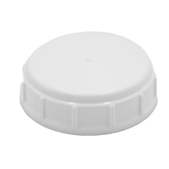 Picture of 63-400 White PP Smooth Top, Ribbed Side Cap, M1 Foil Heatseal Lined PE, Plain