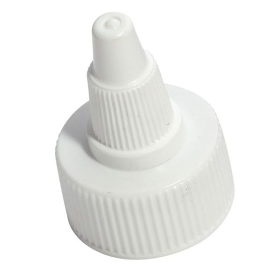 Picture of 24 mm, 24-400 White PE Plastic Dispensing Twist Turn Cap