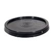 Picture of 3.5-6 Gallon Black HDPE Plastic Tear Tab Pail Cover, UN Rated