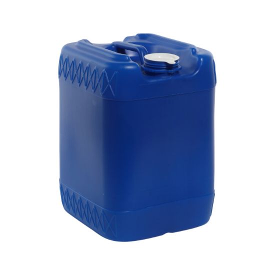 Picture of 20 Liter Blue HDPE Plastic Tight Head Pail, 70 mm Opening, Tamper Evident 6 TPI, w/ Closed Vent, Integrated Handle, UN Rated