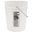 Picture of 5 Gallon White HDPE Plastic Open Head Pail, w/ Black CWL, Metal Handle, UN Rated