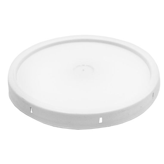 Picture of 1.5 Gallon White HDPE Plastic Pail Cover w/ EPDM Gasket