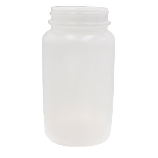Picture of 8 oz Natural HDPE Plastic Wide Mouth Packer Bottle, 48-400, 19 Gram