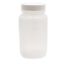 Picture of 8 oz Natural HDPE Plastic Wide Mouth Round Packer Bottle, 48-400, w/ White F217 Cap