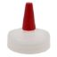 Picture of 38 mm 38-400 Natural LDPE Plastic Yorker Spout Cap, w/ Red Sealer Long Tip Cap