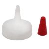 Picture of 38 mm 38-400 Natural LDPE Plastic Yorker Spout Cap, w/ Red Sealer Long Tip Cap