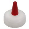 Picture of 38 mm 38-400 Natural LDPE Plastic Yorker Spout Cap, w/ Red Sealer Long Tip Cap