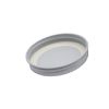 Picture of 58 mm, 58-400 White Metal Screw Cap, No Button, w/ Plastisol Liner