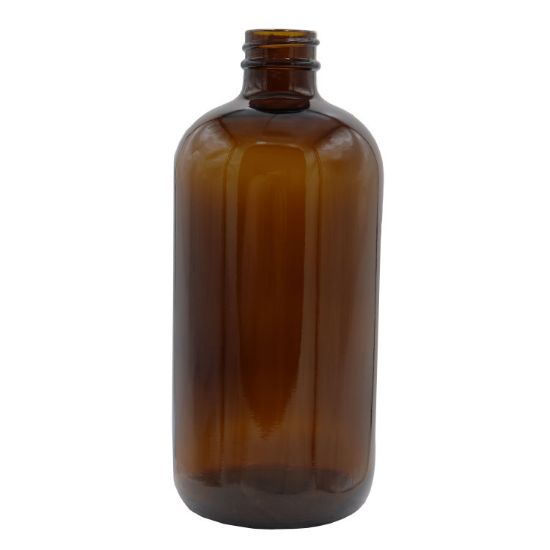 Picture of 16 oz  Amber Glass Boston Round Bottle, 28-400