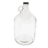 Picture of 128 oz Flint Glass Round Jug, w/ 38-400 Black/Gold Metal PALF Cap, Metal Black Palf Cap, 4 x1, Kraft Box