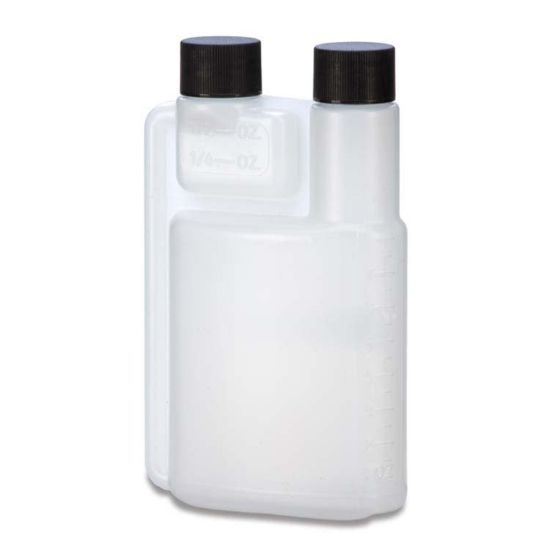 Picture of 8 oz Natural HDPE Twin Neck Bettix, 38-400, 1/2 oz Chamber, 28 Gram