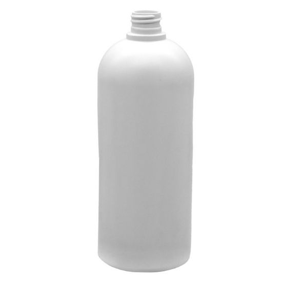 Picture of 1 Liter White HDPE Plastic Cosmo Round Bottle, 28-410, 62 Gram