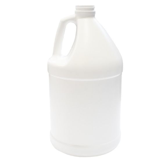 Picture of 128 oz White HPDE Plastic Industrial Round Bottle, 38-400, 4 x 1, 120 Gram, White Box w/ Divider