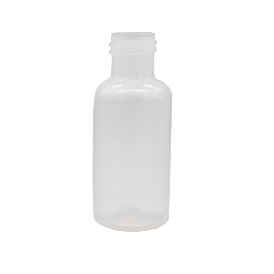 Picture of 0.5 oz Natural Plastic LDPE Boston Round Bottle, Neck Finish 15-415, 3.5 Gram