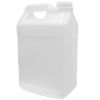 Picture of 2.5 Gallon Natural HDPE Plastic F-Style Rectangular Bottle, 63 mm Neck Finish, 330 Gram