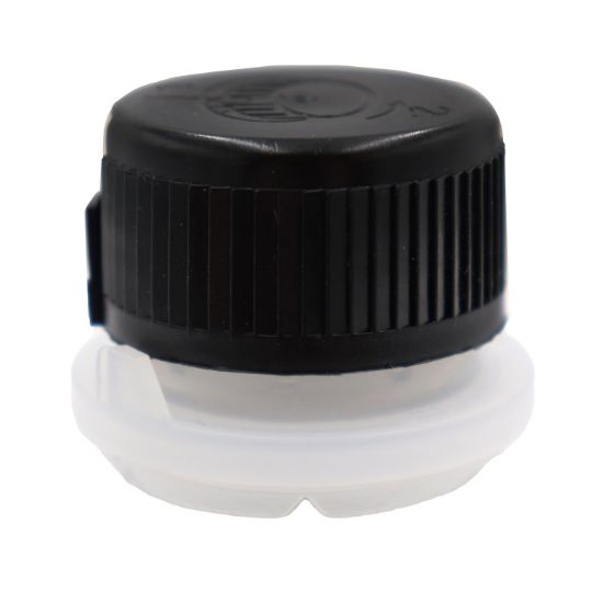 Picture of 32 mm REL Black/White LDPE Plastic REL Child Resistant Cap, Flame Mitigation