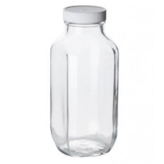 Picture of 32 oz Flint Glass French Square Bottle, 58-400 w/ Graduation Marks