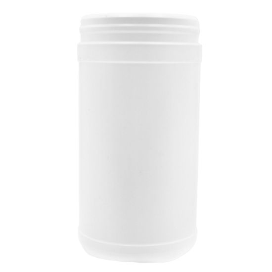 Picture of 22 oz White HDPE Plastic Canister Jar, 81 mm x 6.25"