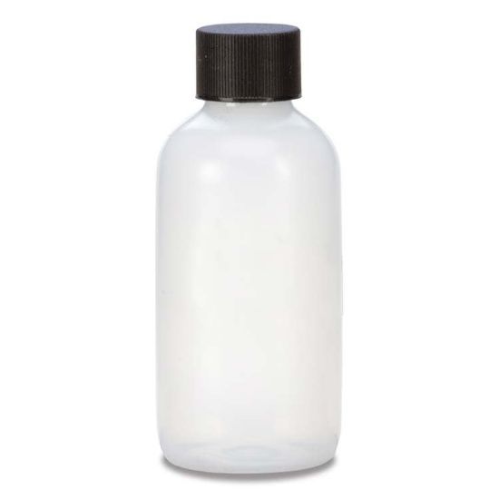 Picture of 4 oz Natural LDPE Plastic Boston Round Bottle, 24-410
