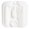 Picture of 5 Gallon Natural HDPE Plastic Square Tight Head Pail, 70 mm, 6 TPI Closed Vent, Dust Cover, 22 mm Cap Installed, UN Rated