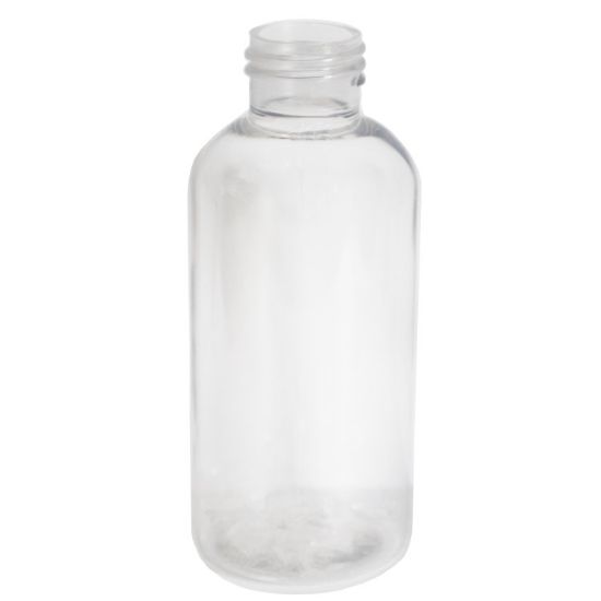 Picture of 4 oz Clear PET Plastic Boston Round Bottle, 24-410, 14.8 Gram