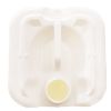 Picture of 5 Gallon White HDPE Plastic Square Tight Head Pail, 70 mm, TE 6 TPI, Closed Vent, 22 mm Cap Installed, UN Rated