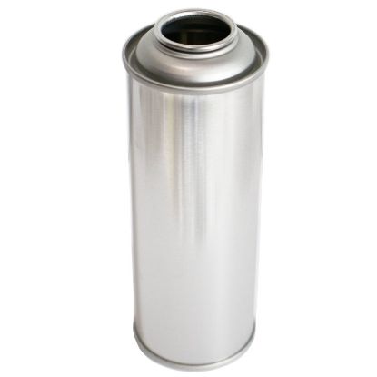 Picture of 8 oz Metal Aerosol Can, Clear Lacquer Exterior. Unlined, Neck In, 2Q, 202 x 509