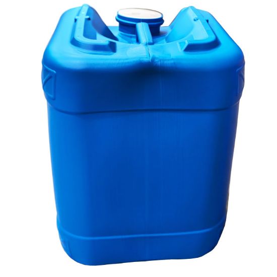 Picture of 20 Liter Blue HDPE Plastic Square Tight Head Pail, UN Rated, 2" Internal Buttress, No Vent