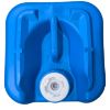 Picture of 20 Liter Blue HDPE Plastic Square Tight Head Pail, UN Rated, 2" Internal Buttress, No Vent