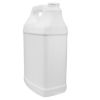 Picture of 4 Liter White HDPE Plastic F-Style Bottle, 38-400 Neck Size, 155 gram, Fluorinated Level 5