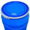 Picture of 55 Gallon Blue HDPE Plastic Open Head Drum, UN Rated