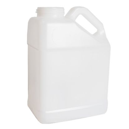 Picture of 128 oz Natural HDPE Plastic Slant Handle F-Style Bottle, Flame Treated, 63-445, 145 Gram