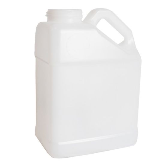 Picture of 128 oz Natural HDPE Plastic Slant Handle F-Style Bottle, Flame Treated, 63-445, 145 Gram