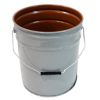Picture of 5 Gallon Gray Steel Open Head Pail, Red Phenolic Lining, 3" Double Bead, UN Rated