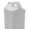 Picture of 2.5 Gallon White HDPE Plastic F-Style Bottle,  Flame Treated, 2 x 1, 63mm 63-485, White Box w/ Hand Holds,  365 Gram, UN Rated