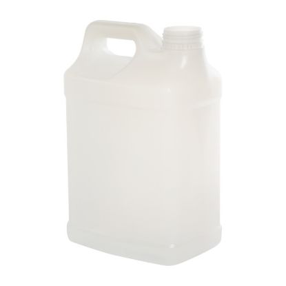 Picture of 2.5 Gallon Natural HDPE Plastic F-Style Trimline Bottle, Flamed Treated, 63mm 63-400, 2 x 1 White Shipper Box, 350 Gram