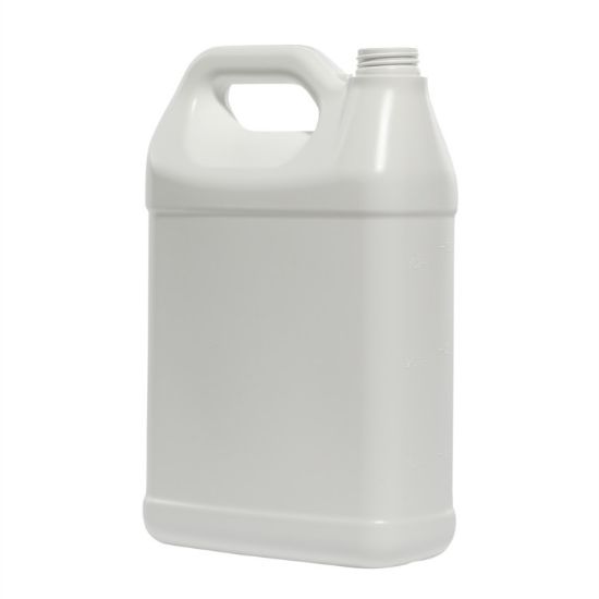 Picture of 128 oz White HDPE F-Style Bottle w/ View Stripe, 38mm 38-400 Rexam Child Resistant Snap Lok, 150 Gram