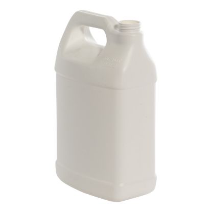 Picture of 128 oz White HDPE Plastic F-Style Bottle, 38mm 38-400, 150 Gram
