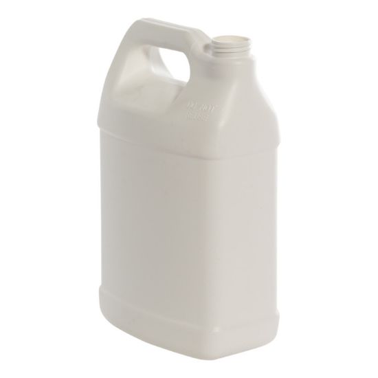 Picture of 128 oz White HDPE Plastic F-Style Bottle, 38mm 38-400, 150 Gram