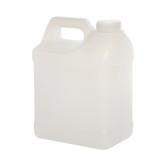 Picture of 2 Gallon White HDPE Plastic F-Style Bottle, Flame Treated, 63mm 63-485, 265 Gram