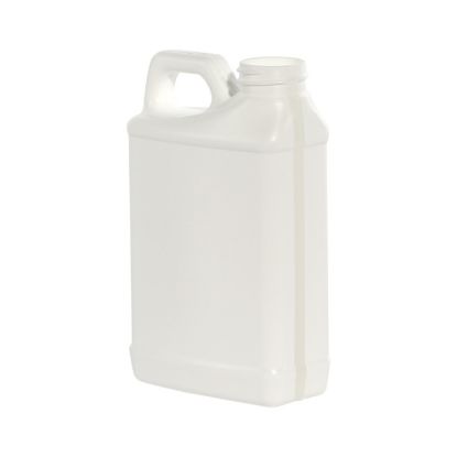 Picture of 8 oz White HDPE Plastic F-Style Bottle w/ View Stripe, 28mm 28-410, 30 Gram